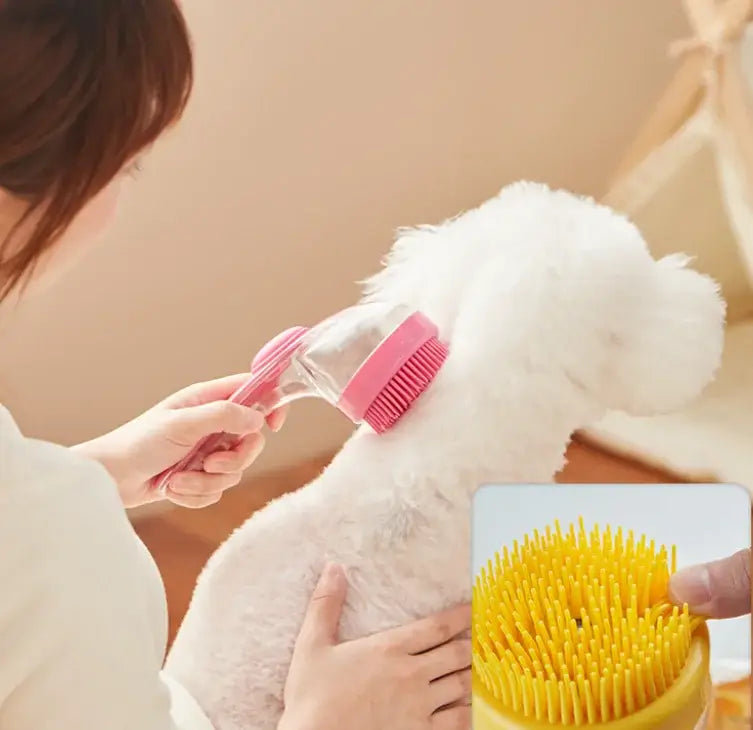 Pet Bath Brush for Small Dogs & Cats: Specialized Dog Washing Tool Massage Scrub Brush - Pet Bathing Essential for