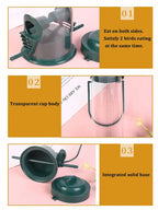 Pet Bird Feeder Food Dispenser Outdoor Hanging Multiple Holes Bird Feeder Small Bird Automatic Foot Feeding Tool Bird