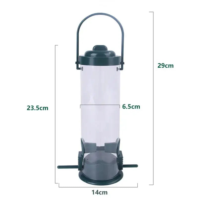 Pet Bird Feeder Food Dispenser Outdoor Hanging Multiple Holes Bird Feeder Small Bird Automatic Foot Feeding Tool Bird