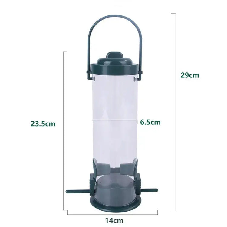 Pet Bird Feeder Food Dispenser Outdoor Hanging Multiple Holes Bird Feeder Small Bird Automatic Foot Feeding Tool Bird