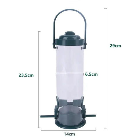 Pet Bird Feeder Food Dispenser Outdoor Hanging Multiple Holes Bird Feeder Small Bird Automatic Foot Feeding Tool Bird