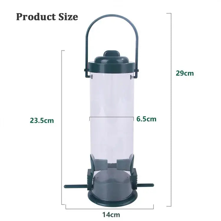 Pet Bird Feeder Food Dispenser Outdoor Hanging Multiple Holes Bird Feeder Small Bird Automatic Foot Feeding Tool Bird