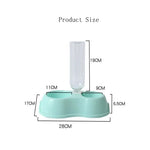 Pet Cat Bowl Automatic Feeder Water Dispenser Dog Cat Food Bowl with Drinking Raised Stand Double Dish Bowls for Cats