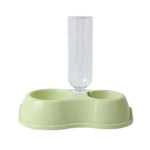 Pet Cat Bowl Automatic Feeder Water Dispenser Dog Cat Food Bowl with Drinking Raised Stand Double Dish Bowls for Cats