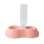 Pet Cat Bowl Automatic Feeder Water Dispenser Dog Cat Food Bowl with Drinking Raised Stand Double Dish Bowls for Cats