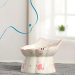 Pet Cat Ceramic Food Bowl Elevated Drinking Eating Feeders Small Puppy Dogs Snack Water Bowls Set Cats Feeding