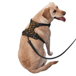 Pet Cat Dog Harness for Dogs Adjustable Pet Harness Reflective Leopard Skin Service Training Easy Control