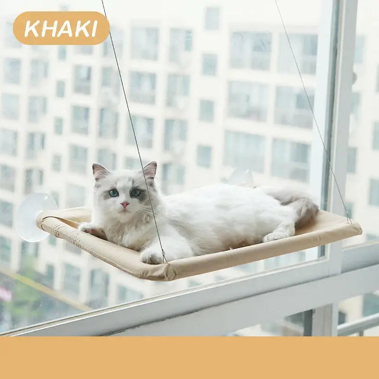 Pet Cat Hammock Aerial Hanging Cat Bed Cats Bed House Kitten Climbing Frame Sunny Window Seat Nest Bearing 20kg Pet