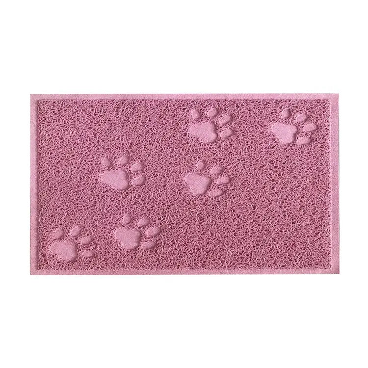 Pet Cat Litter Mat Portable Soft Paws Printed Pad Waterproof Non Slip Pad for House Floor Car Cleaning Supplies PVC