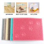 Pet Cat Litter Mat Portable Soft Paws Printed Pad Waterproof Non Slip Pad for House Floor Car Cleaning Supplies PVC