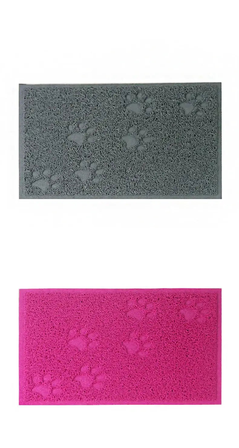 Pet Cat Litter Mat Portable Soft Paws Printed Pad Waterproof Non Slip Pad for House Floor Car Cleaning Supplies PVC