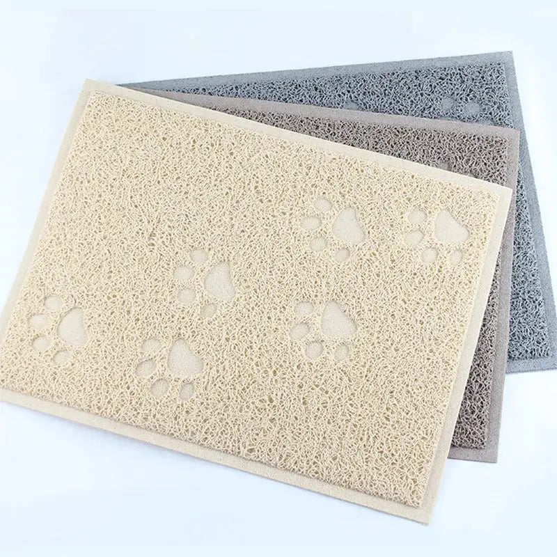 Pet Cat Litter Mat Portable Soft Paws Printed Pad Waterproof Non Slip Pad for House Floor Car Cleaning Supplies PVC