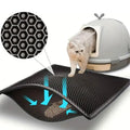Pet Cat Litter Mat Waterproof Double Layer Cat Litter Trapping Pet Litter Box Mat Clean Pad Products For Cats