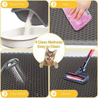 Pet Cat Litter Mat Waterproof Double Layer Cat Litter Trapping Pet Litter Box Mat Clean Pad Products For Cats