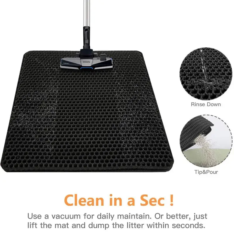 Pet Cat Litter Mat Waterproof Double Layer Cat Litter Trapping Pet Litter Box Mat Clean Pad Products For Cats