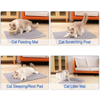 Pet Cat Litter Mat Waterproof Double Layer Cat Litter Trapping Pet Litter Box Mat Clean Pad Products For Cats