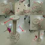 Pet Cat Toy Cat Turntable Funny Cat Stick Balls Durable Sisal Scratching Board Cat Supplies Cat Grab Column Pet Product