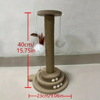 Pet Cat Toy Cat Turntable Funny Cat Stick Balls Durable Sisal Scratching Board Cat Supplies Cat Grab Column Pet Product