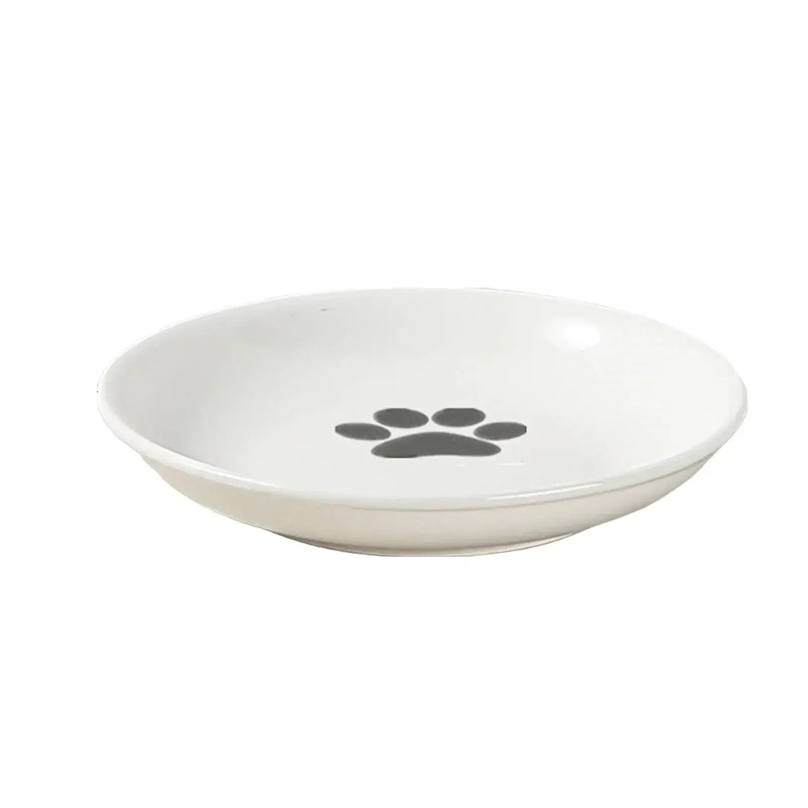 Pet ceramic bowl tall cat food bowl snack canister dish cat food bowl with neck protection and anti-toppling function