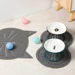 Pet ceramic bowl tall cat food bowl snack canister dish cat food bowl with neck protection and anti-toppling function