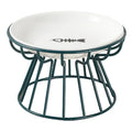 Pet ceramic bowl tall cat food bowl snack canister dish cat food bowl with neck protection and anti-toppling function