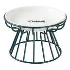 Pet ceramic bowl tall cat food bowl snack canister dish cat food bowl with neck protection and anti-toppling function