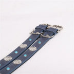 Pet Collar for Medium and Large Dogs Adjustable Metal Accessories Snow Leather Dog Collar Dog Accessories Dog Walking