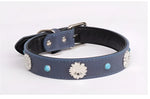 Pet Collar for Medium and Large Dogs Adjustable Metal Accessories Snow Leather Dog Collar Dog Accessories Dog Walking