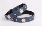 Pet Collar for Medium and Large Dogs Adjustable Metal Accessories Snow Leather Dog Collar Dog Accessories Dog Walking