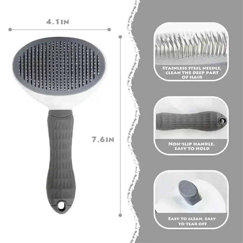Pet Dog Brush Cat Comb Self Cleaning Pet Hair Remover Brush For Dogs Cats Grooming Tools Pets Dematting Comb Dogs