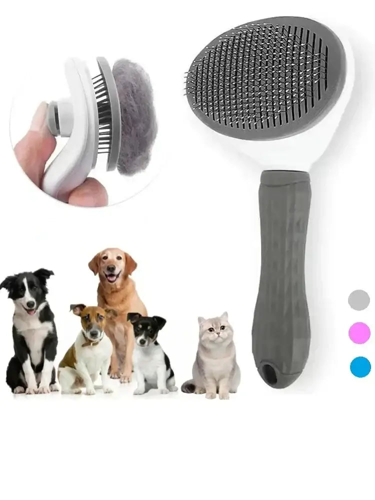 Pet Dog Brush Cat Comb Self Cleaning Pet Hair Remover Brush For Dogs Cats Grooming Tools Pets Dematting Comb Dogs