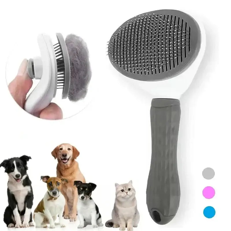 Pet Dog Brush Cat Comb Self Cleaning Pet Hair Remover Brush For Dogs Cats Grooming Tools Pets Dematting Comb Dogs