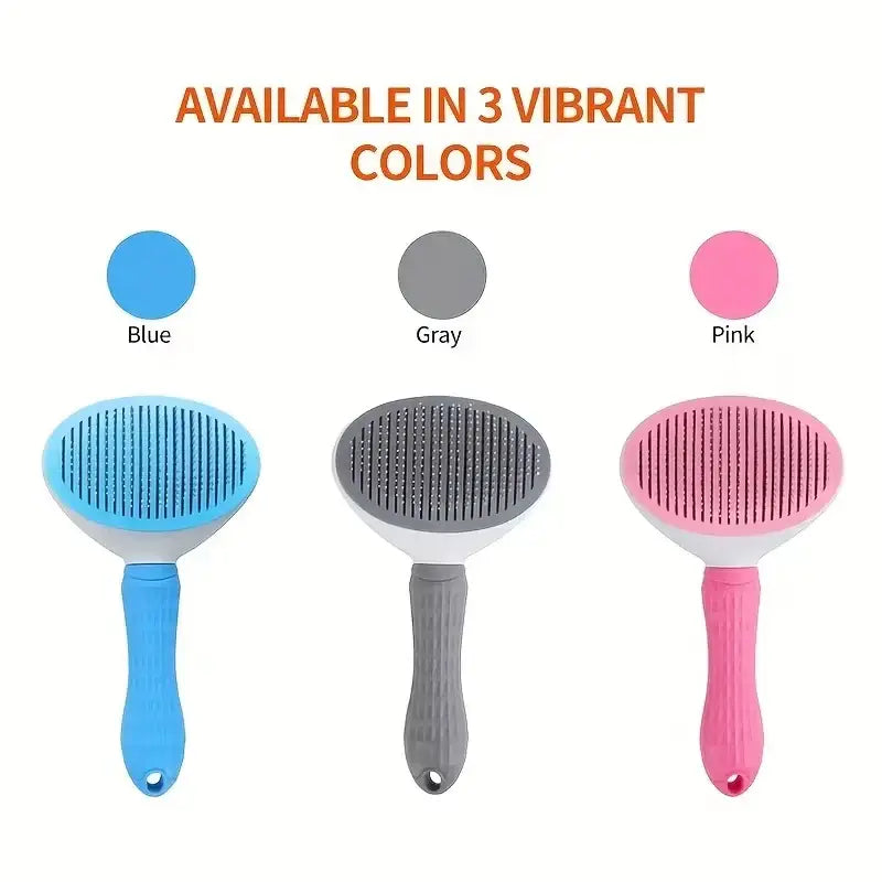 Pet dog brush; cat brush; one-button pet hair removal brush; dog and cat beauty tool; pet hair removal brush.