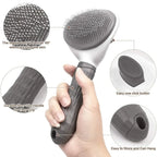 Pet dog brush; cat brush; one-button pet hair removal brush; dog and cat beauty tool; pet hair removal brush.