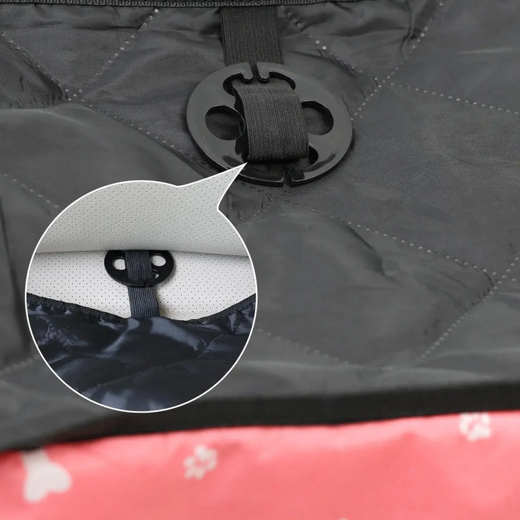 Pet Dog Car Seat with Storage Pockets Universal Pet Seat Cover for Small Medium Dogs Non-Slip Portable Travel Mat &