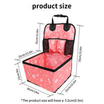 Pet Dog Car Seat with Storage Pockets Universal Pet Seat Cover for Small Medium Dogs Non-Slip Portable Travel Mat &