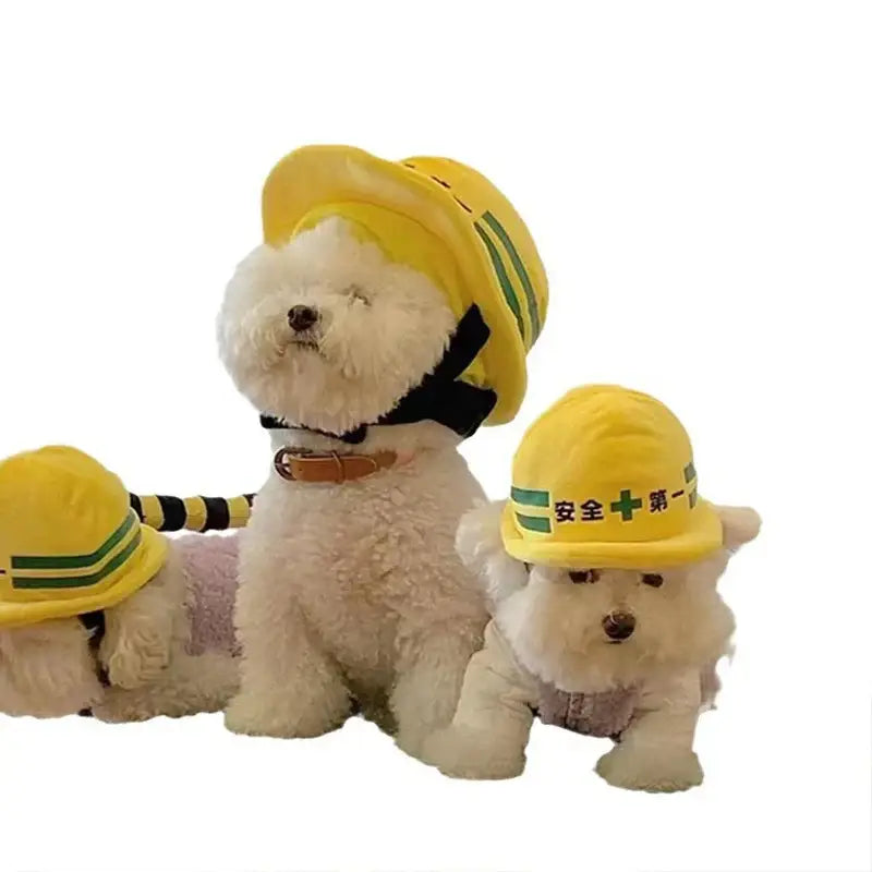 Pet Engineering Team Safety Helmet Puppy Kitten Hat Halloween Pets Accessories Small Medium-Sized Dog Corgi Labrador