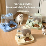 Pet Feeder Dual Food Bowl All-in-One Automatic Food Water Dispenser 1Large Capacity Food Storage Dispenser Pet