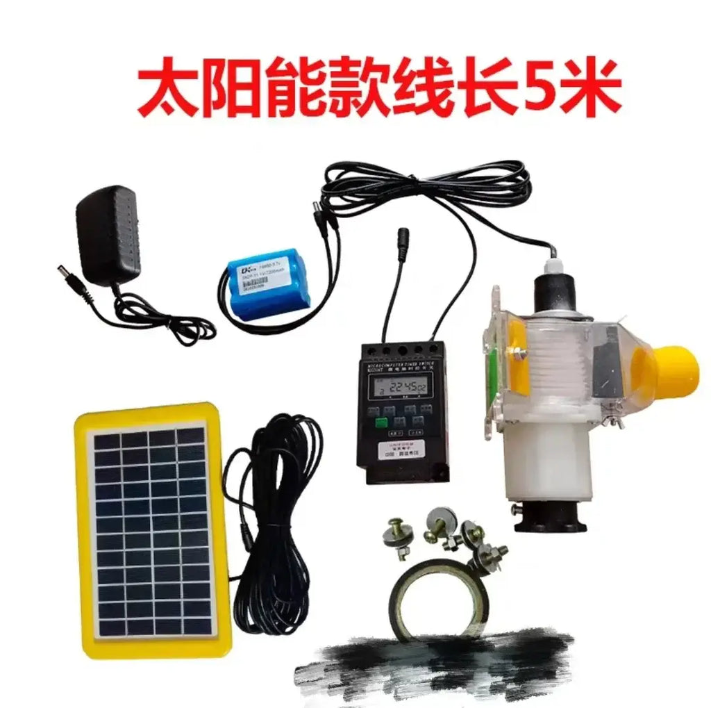 Pet Feeder Fully Automatic Timed Feeding 12/220 Volt DC Discharge Machine Remote for Chickens - 12V motor 1