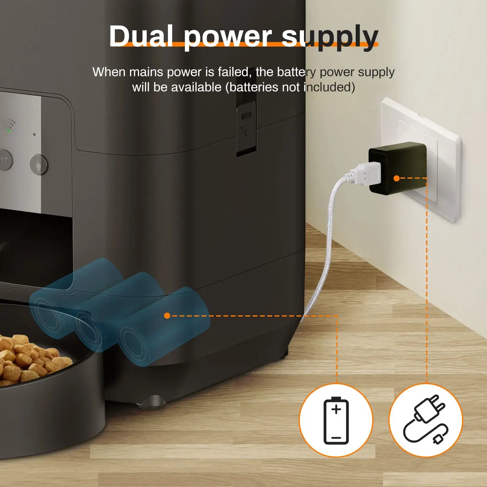 Pet feeding machine APP controlled automatic cat feeder cat dry food dispenser suitable for small and medium-sized pet