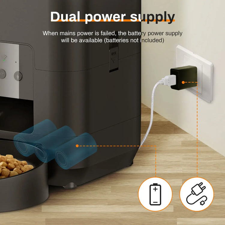 Pet feeding machine APP controlled automatic cat feeder cat dry food dispenser suitable for small and medium-sized pet