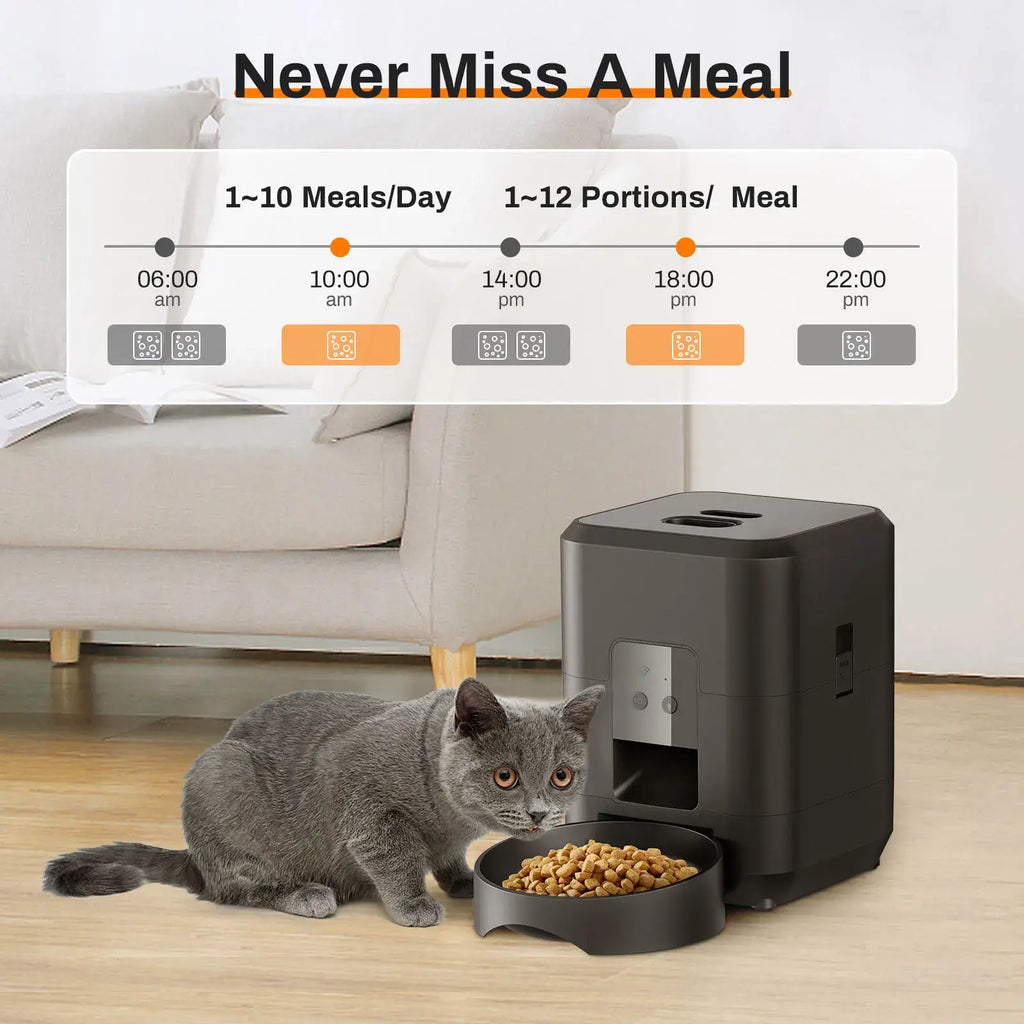 Pet feeding machine APP controlled automatic cat feeder cat dry food dispenser suitable for small and medium-sized pet