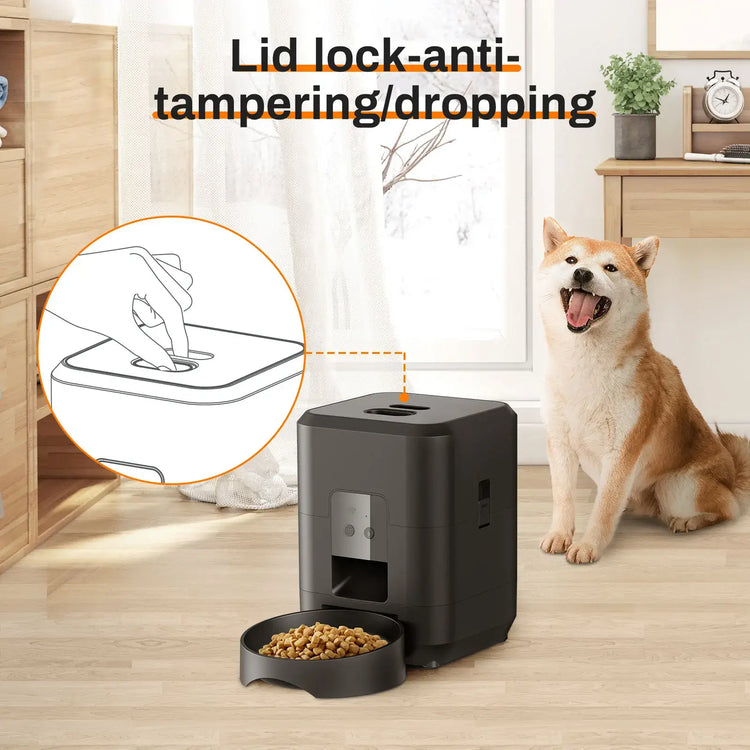 Pet feeding machine APP controlled automatic cat feeder cat dry food dispenser suitable for small and medium-sized pet