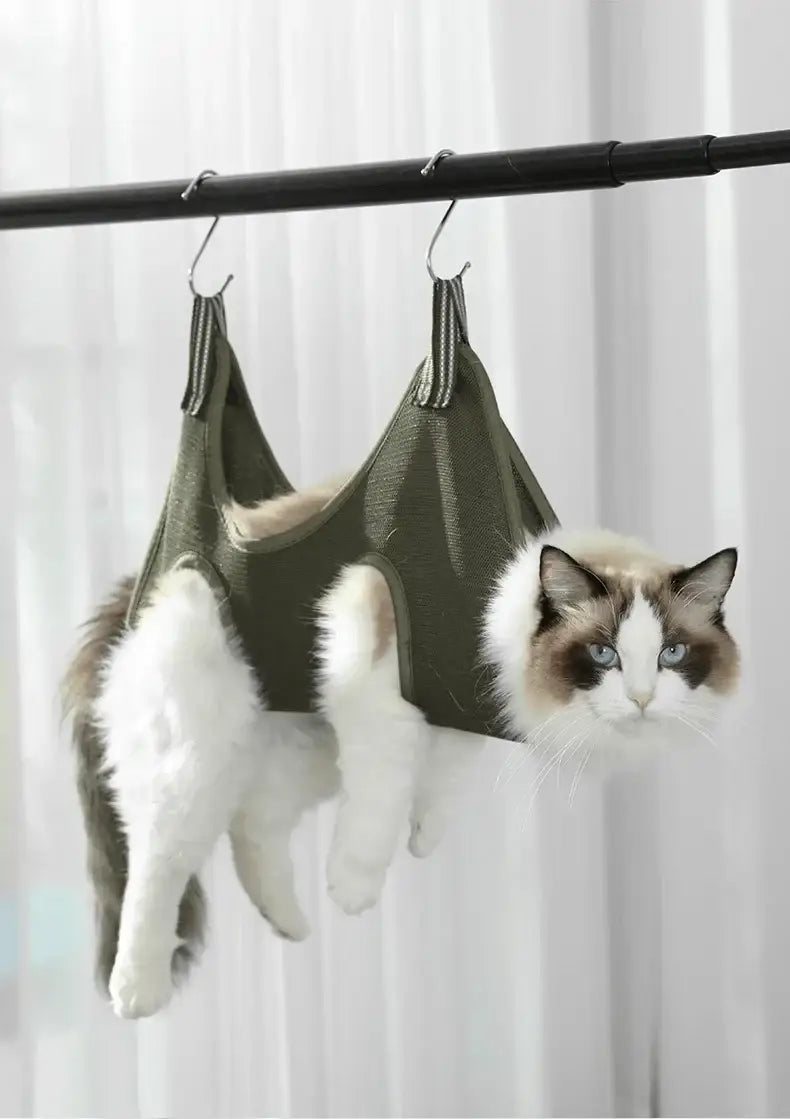 Pet Grooming Hammock Cat Dog Nail Clipper Fixer Teddy Hook Type Feeding Anti-scratch Artifact Restraint Bag Pet