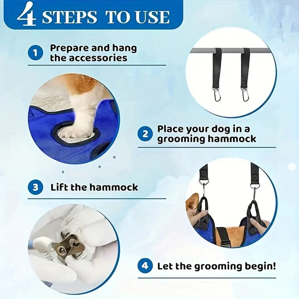 Pet Grooming Hammock Cat Dog Nail Clipper Fixer Teddy Hook Type Feeding Anti-scratch Artifact Restraint Bag Pet