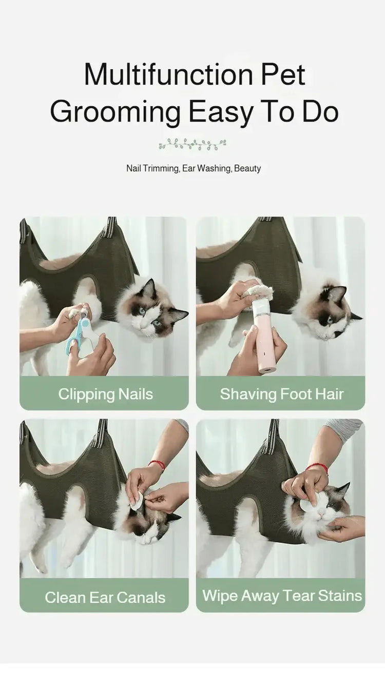 Pet Grooming Hammock Cat Dog Nail Clipper Fixer Teddy Hook Type Feeding Anti-scratch Artifact Restraint Bag Pet