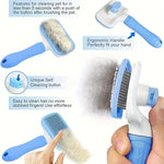 Pet Hair Remover Brush - Effective Shedding Control Gentle Deshedding Comb for Dogs Cats Long Hair Grooming Daily Use &