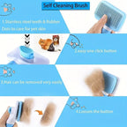 Pet Hair Remover Brush - Effective Shedding Control Gentle Deshedding Comb for Dogs Cats Long Hair Grooming Daily Use &