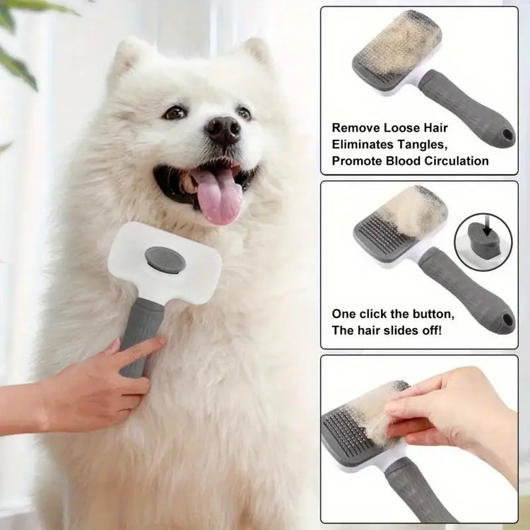 Pet Hair Remover Brush - Effective Shedding Control Gentle Deshedding Comb for Dogs Cats Long Hair Grooming Daily Use &