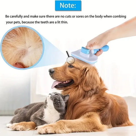Pet Hair Remover Brush - Effective Shedding Control Gentle Deshedding Comb for Dogs Cats Long Hair Grooming Daily Use &